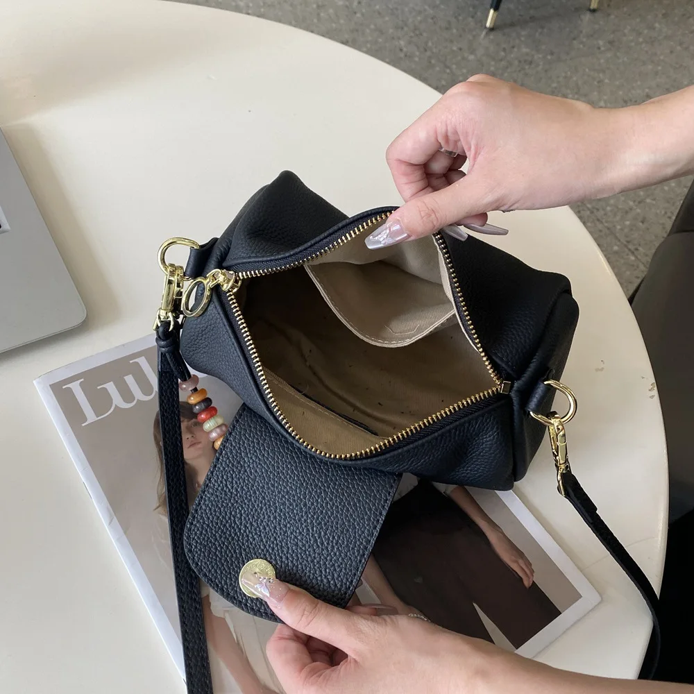 Fashion Women Crossbody Bag Genuine Leather Small Shoulder Handbag Versatile Female Messenger Bags for Women
