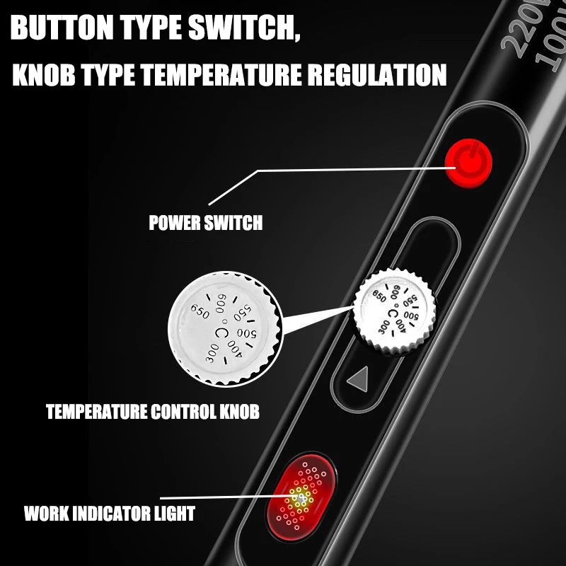 Adjustable Soldering Iron Temperature Control Tin Electronic Welding Solder Rework Station Heat Pencil Tips Repair Tools EU/US