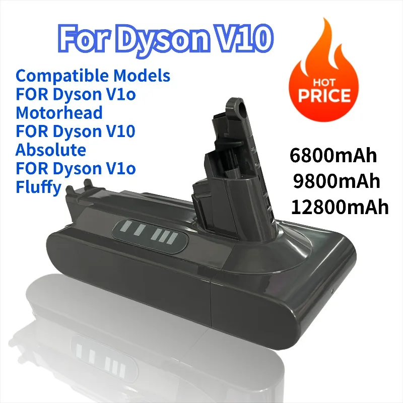

For Dyson V10 12800mAh 25.2V Battery Lithium Ion Vacuum Cleaner Rechargeable Battery Battery for Dyson SV12