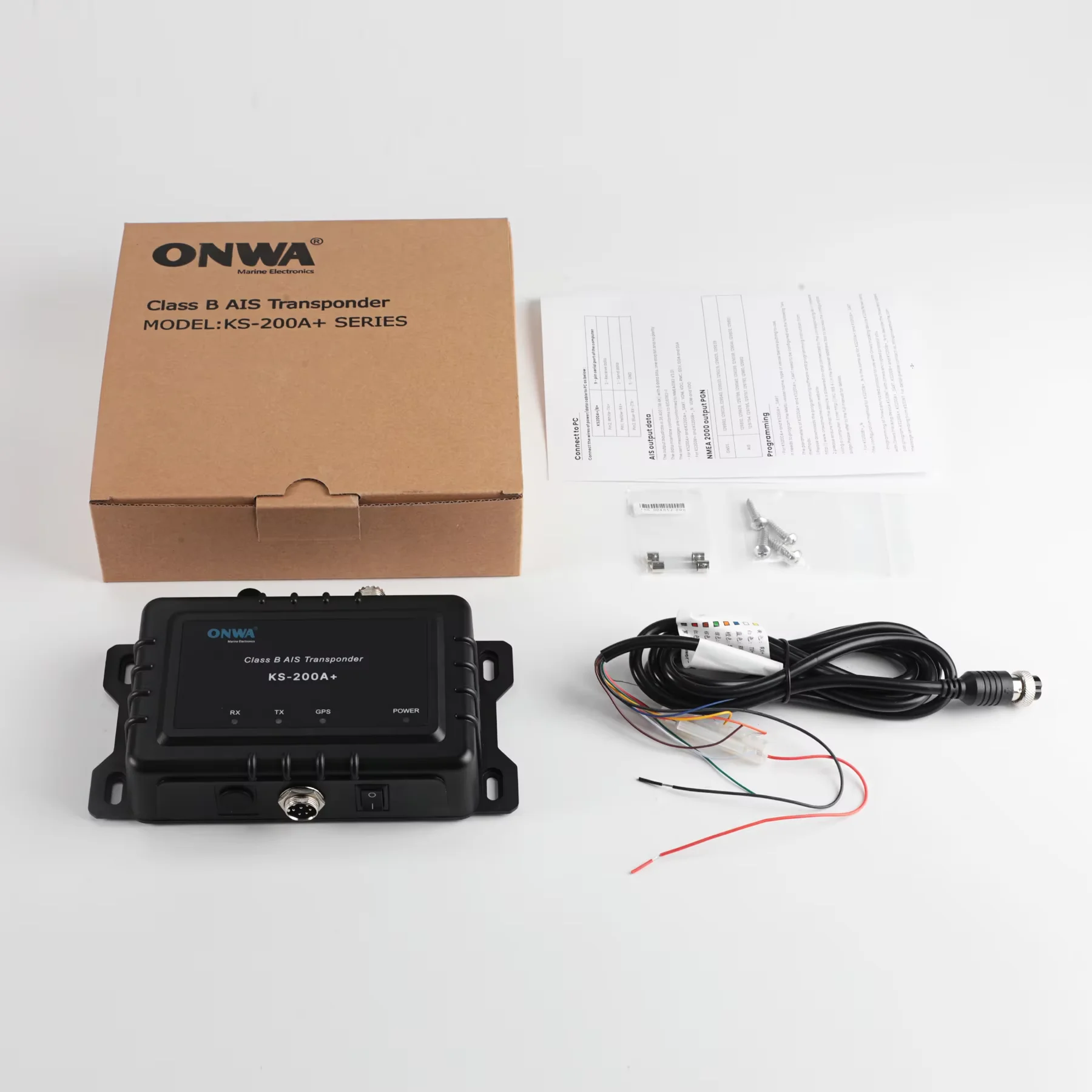 ONWA KS-200A+ AIS Транспондер Marine AIS 5 Вт Класс B+ Транспондер AIS Поддержка nmea2000 с Wi-Fi