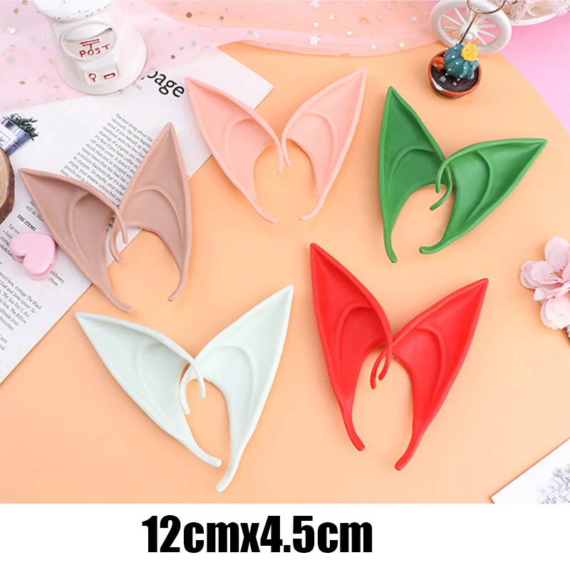 Latex Elf Ears Cosplay Costume Accessories, Angel Mask, Elven Ears, Photo Props, Brinquedos para Adultos e Crianças, Halloween Party Decoration