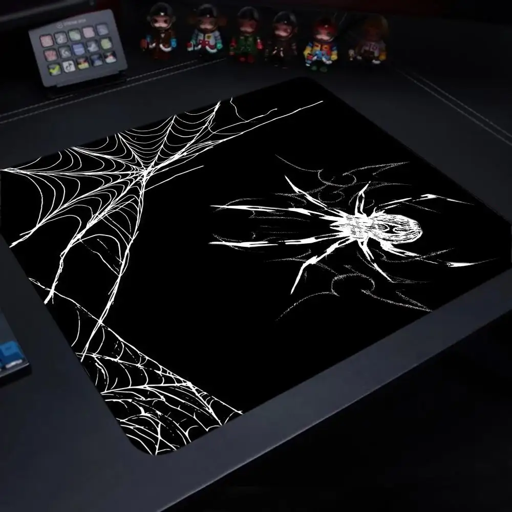 Spider web Mouse Pad Black Square Rubber Anti-slip Mousepads HD Computer Office Game Table Mats Small Decor Desk Pads 450*400