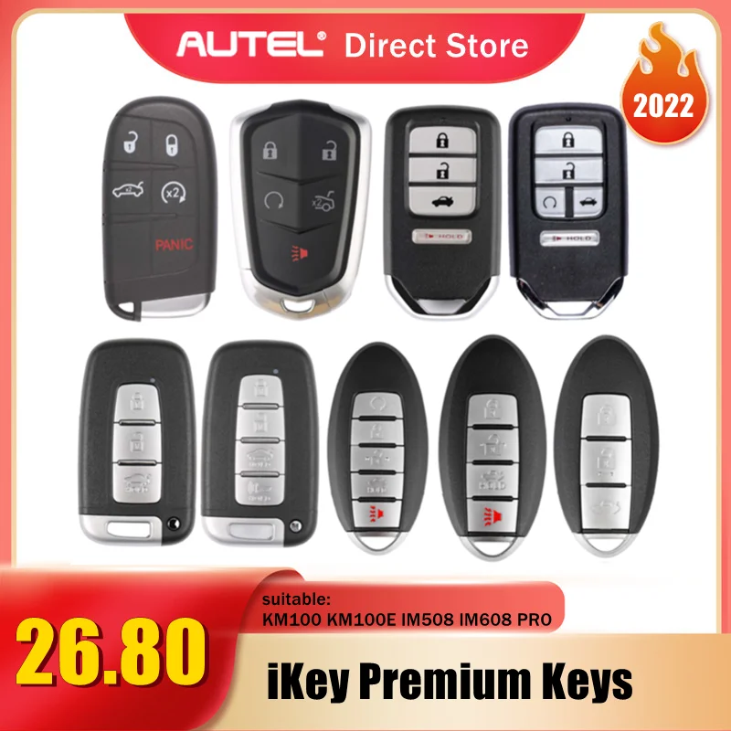 AUTEL Premium Universal Smart Key for Chrysler/Cadillac/Honda/Hyundai/Nissan Used with MaxiIM KM100 KM100E IM508 IM608 PRO