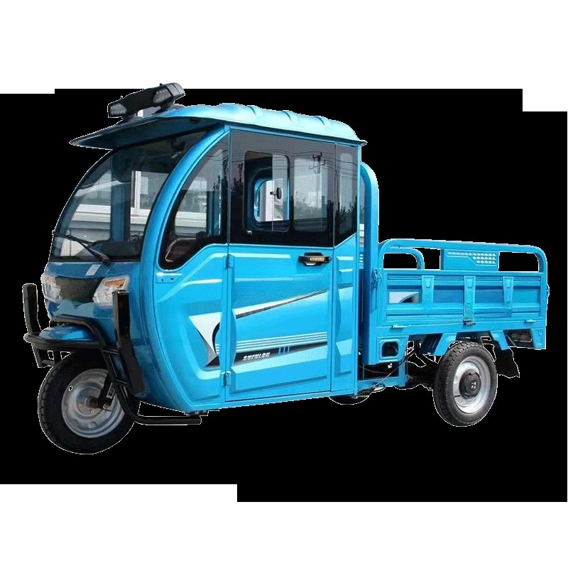 

Electric tricycle household climbing truck semi-closed with shed new dual-purpose high-power agricultural load