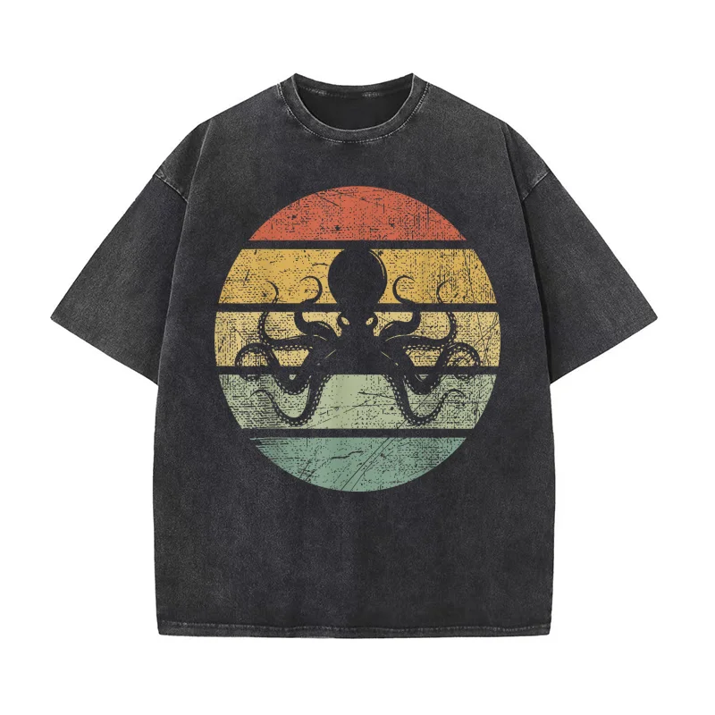 

Octopus Kraken Ocean T-shirt Men's Tee Shirt Short Sleeve Male Clothes Fashion I Cephalopod Sea Creatures Tee