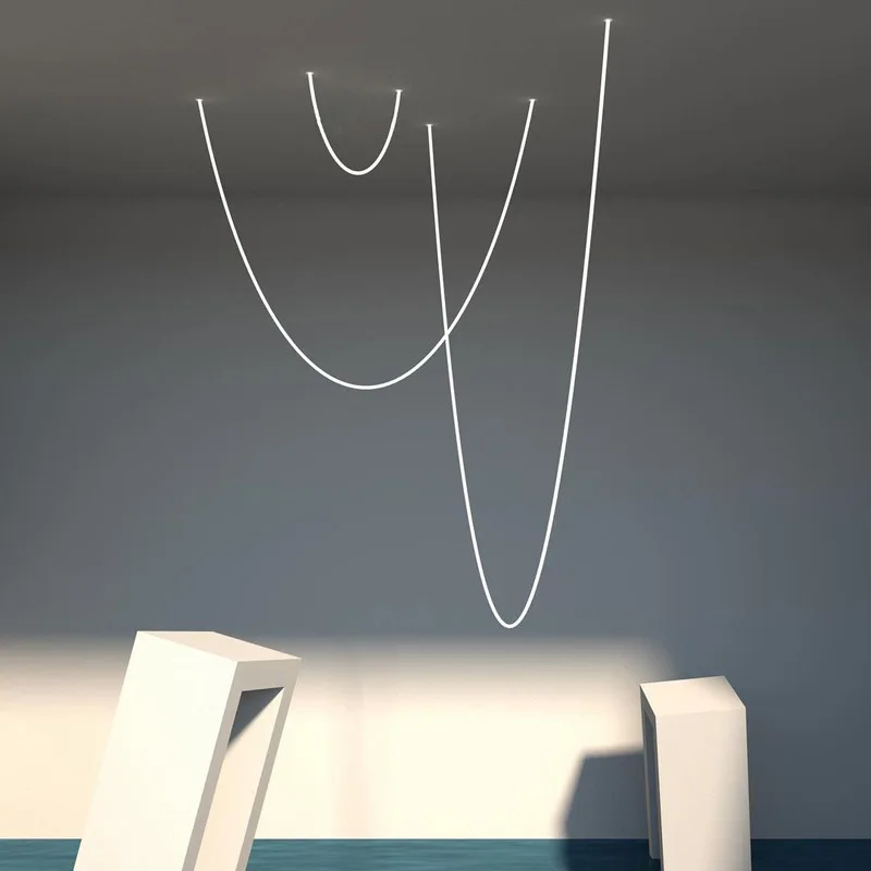 

Minimalist line designer model room living room lamp loft ceiling villa stairwell dining room bedroom exhibition hall chandelier