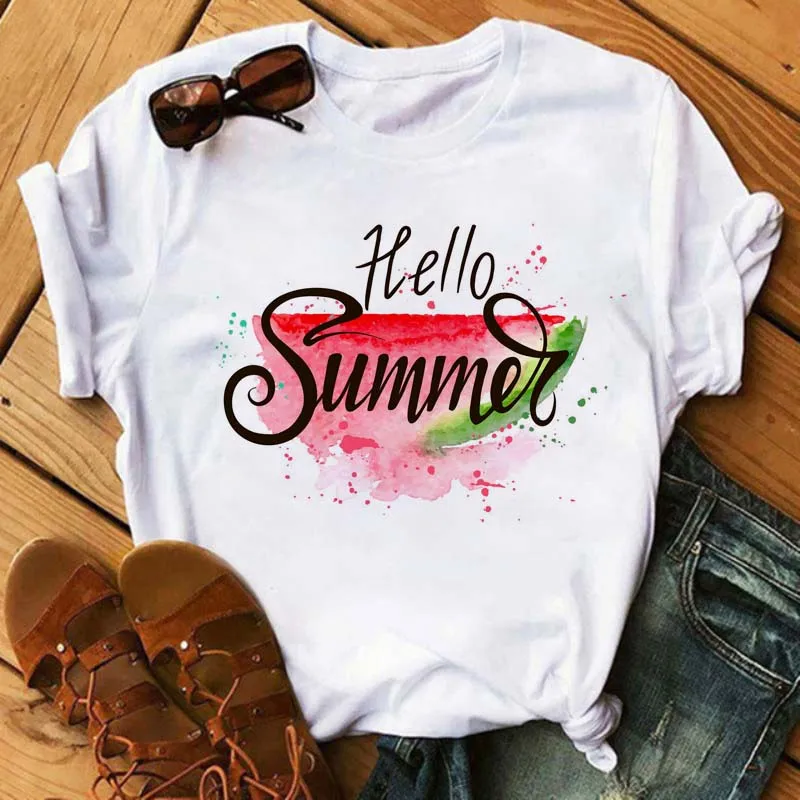 Lustiges Obst-T-Shirt für Damen, modisches, niedliches weißes T-Shirt mit Traubendruck, Harajuku-T-Shirt, kurzärmeliges Top-T-Shirt, Damen-T-Shirt