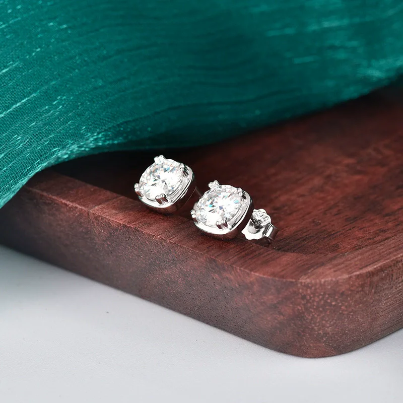 

Женские серьги из чистого серебра S925, позолоченные квадратные муассаниты, европейские и американские модные украшения, аксессуары для вечеринок