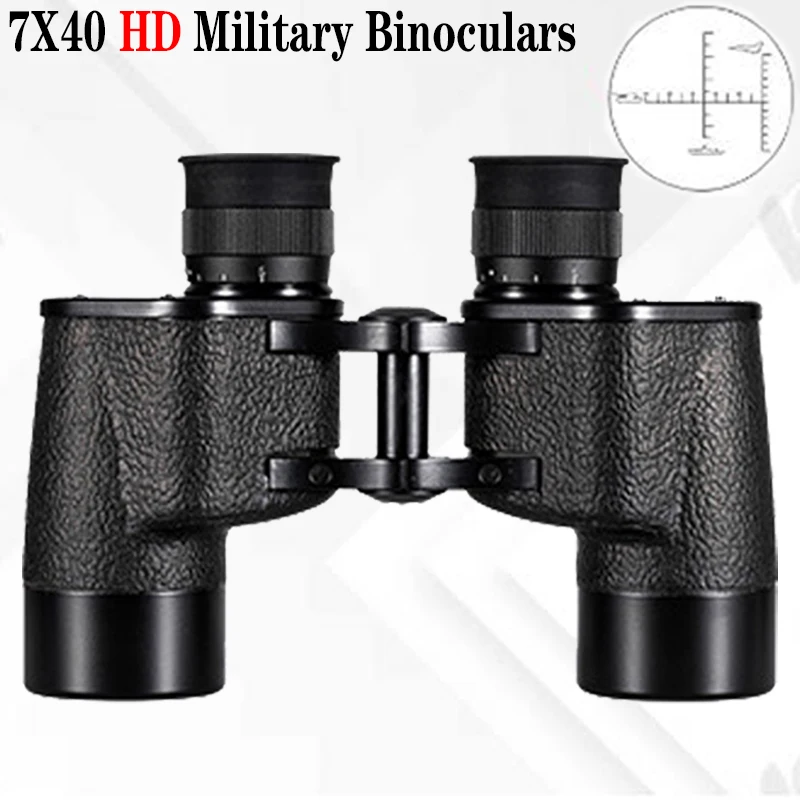 7X40 Binoculars Telescope Night Vision Spyglass Powerful Military Binoculars Professional Telescope for Travel Hunting Camping