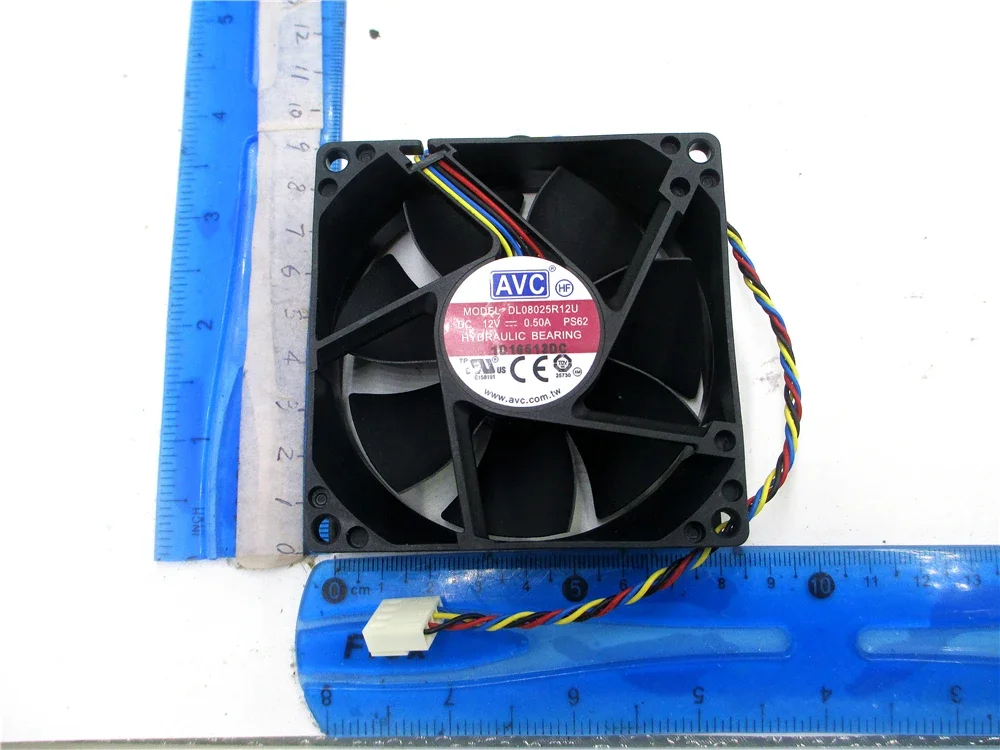 

8025 80x80x25mm DL08025R12U Hydraulic Bearing PWM Cooler Cooling Fan 12V 0.50A 4Wire 4Pin Connector