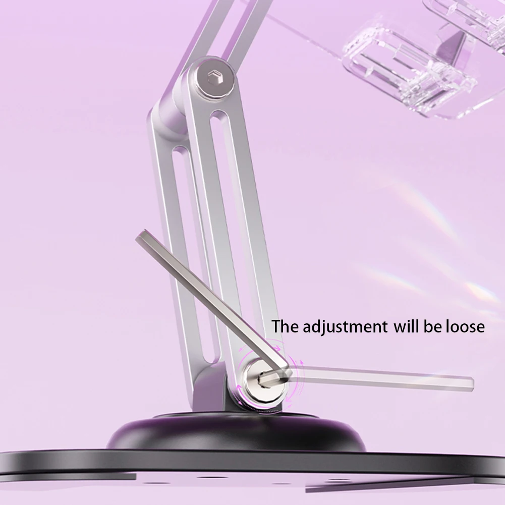 Transparent Lifting Phone Holder For Desktop Non-Slip Stable Phone Bracket For Bedroom Bedside