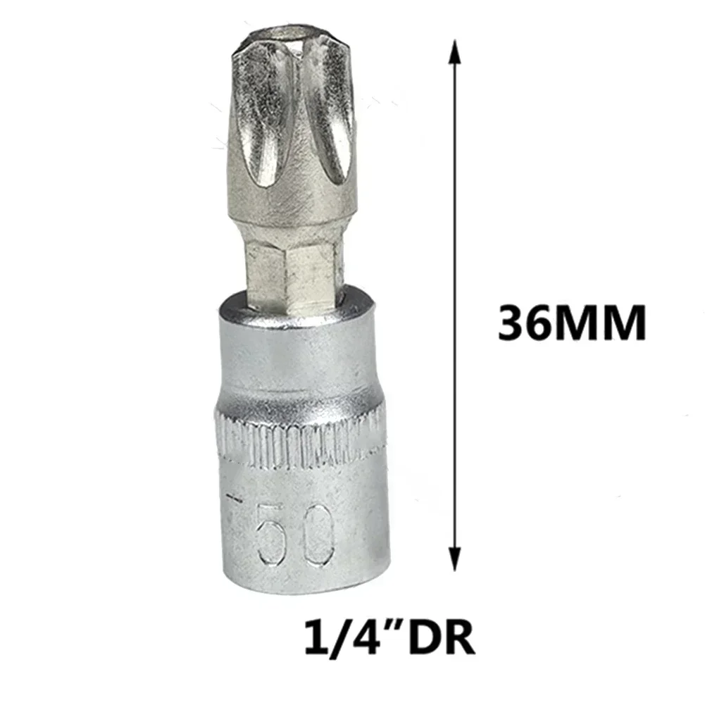 9pcs/set 5 Point Star Torx Screwdriver Bit 1/4 Inch Drive Socket
