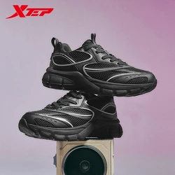 Xtep Casual Shoes Female 2025 Spring Lightweight Vintage Thick Sole Sports Shoes Street Style Classics Sneakers 875118320007