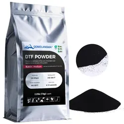 US Stock 1kg Medium Black Anti-sublimation DTF Powder Hot Melt Adhesive Powder for DTF Printer Shaker T-shirt Transfer Printing