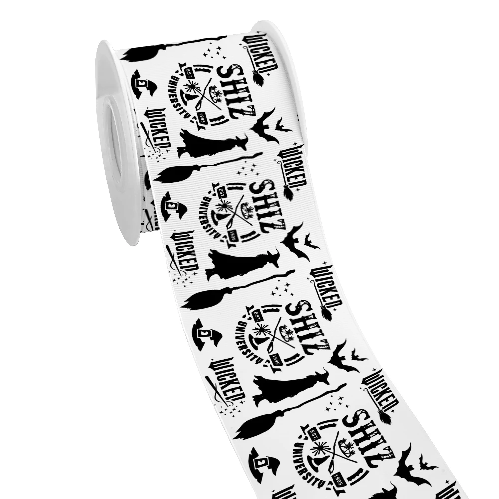 ديزني الكرتون جديد الشريرة غليندا و Elphaba Grosgrain الشريط لتغليف الهدايا DIY بها بنفسك الخياطة الفن 10 ياردة شريط من الساتان