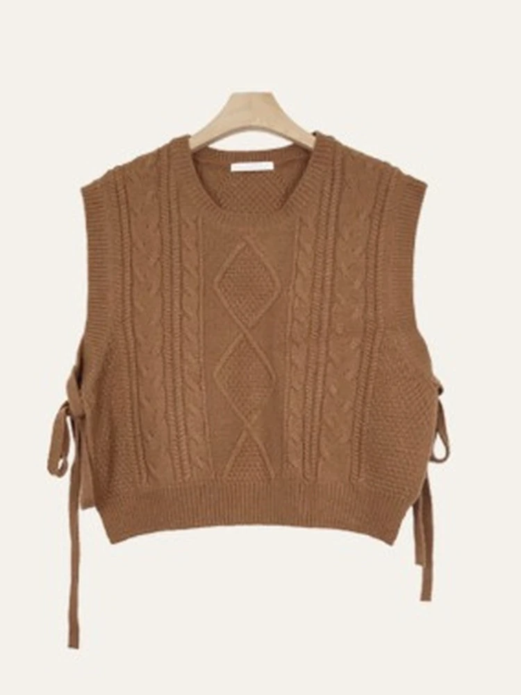 Winter Women Sweater Vest Pullover Female Knitting Overszie Sweaters Sleeveless Tank Girls Loose Elegant Knitted Thick New