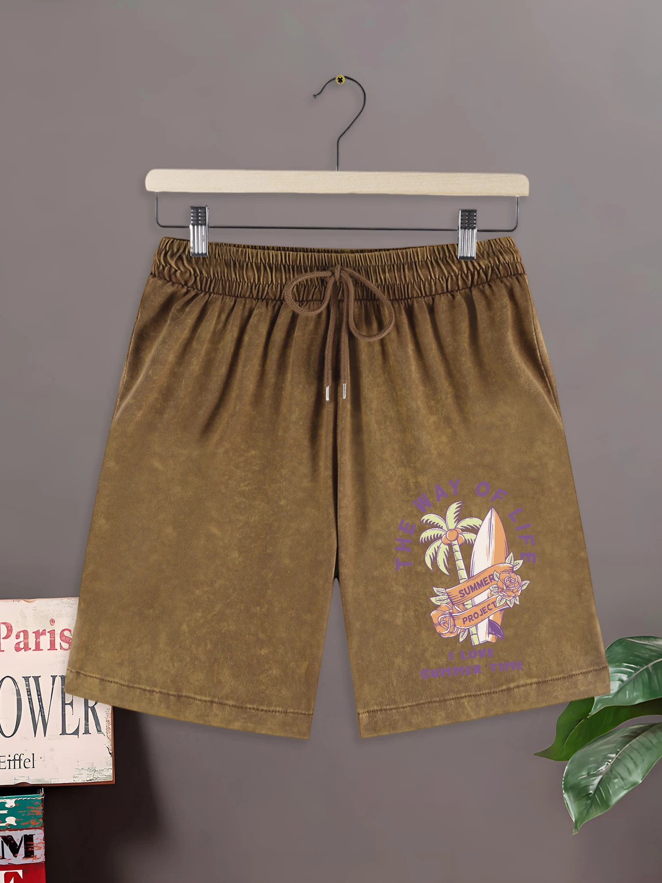 

Мужские классические пляжные шорты с принтом «Летнее время» в стиле The Way Of Life, оверсайз, из хлопка, для спорта и отдыха