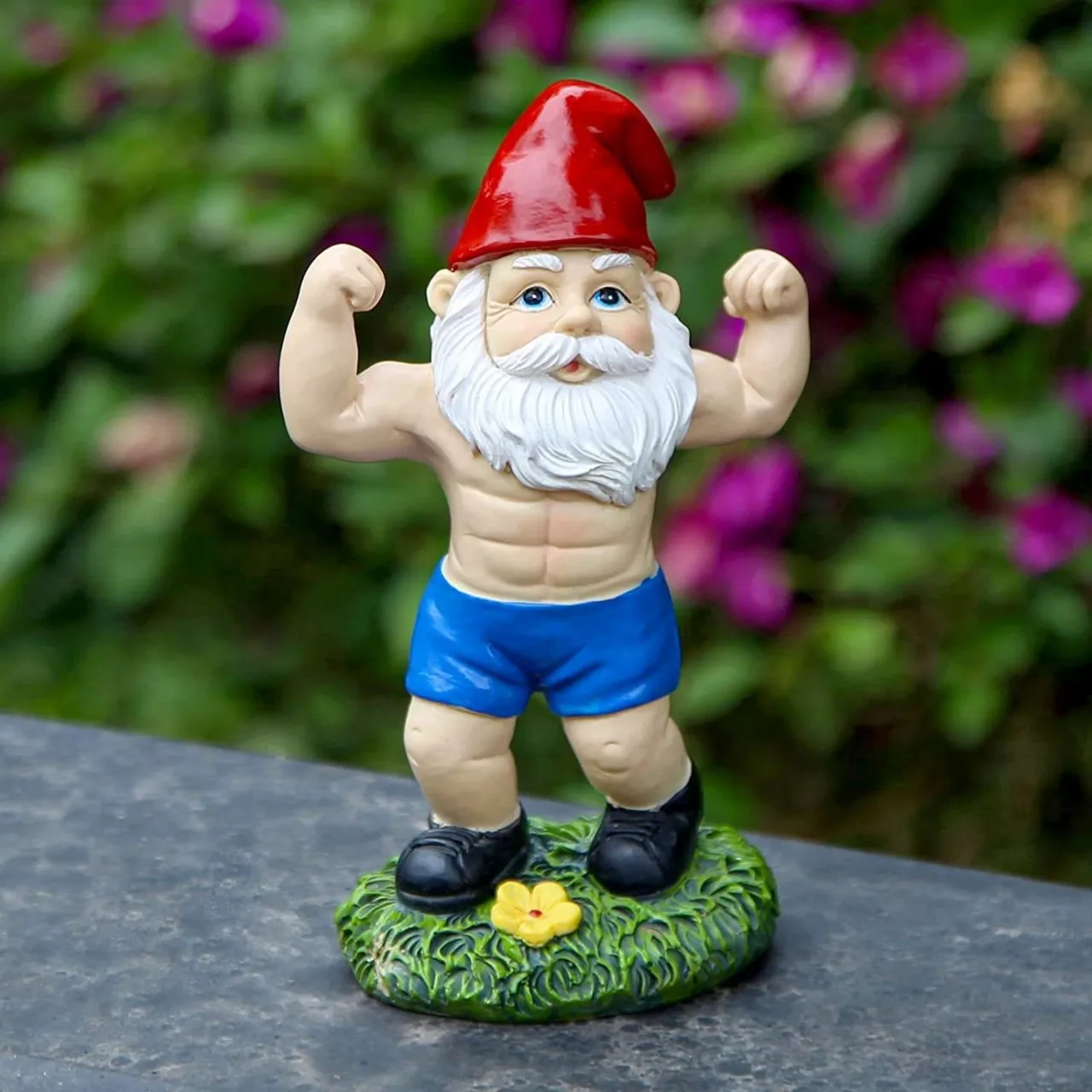 

Garden Gnome, Funny Training Sculpture Decoration Figurine with Vivid Expressions for Gardens, Necks, Lawns and Rooms