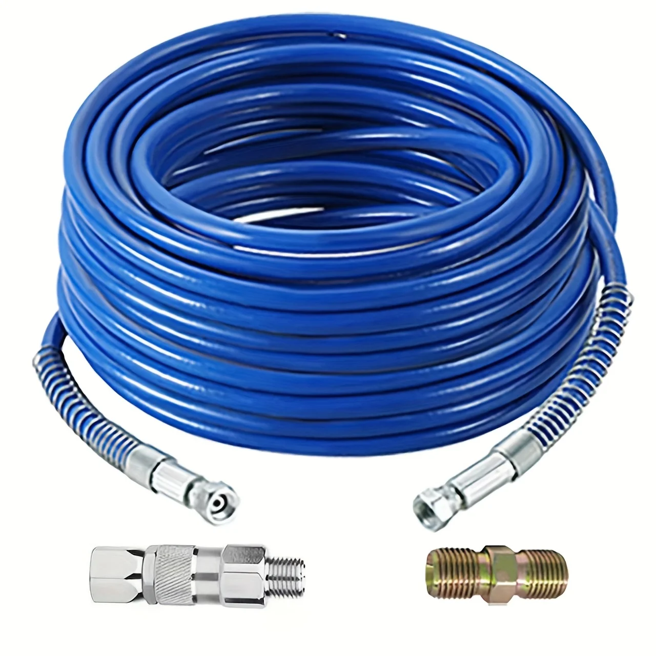 3-Piece Airless Paint Sprayer Accessories Kit with 49.21-Foot High-Pressure Hose, 1/4-inch NPT Nipple Fitting and 1/4M-1/4F Conn