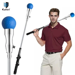 Caiton Portable Golf Swing Trainer, Multiple Colors, Adjustable Stainless Steel Knob for Strength, Sound Feedback, Hand Grip