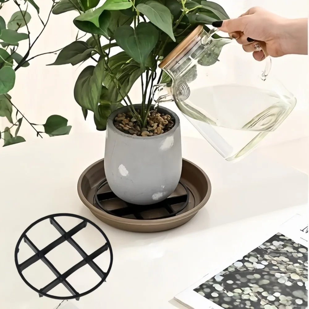 10Pcs Flower Pot Tray Plastic Breathable Base Anti Rot Root Plant Flowerpot Tray Indoor Outdoor Home Practical Garden Supplies