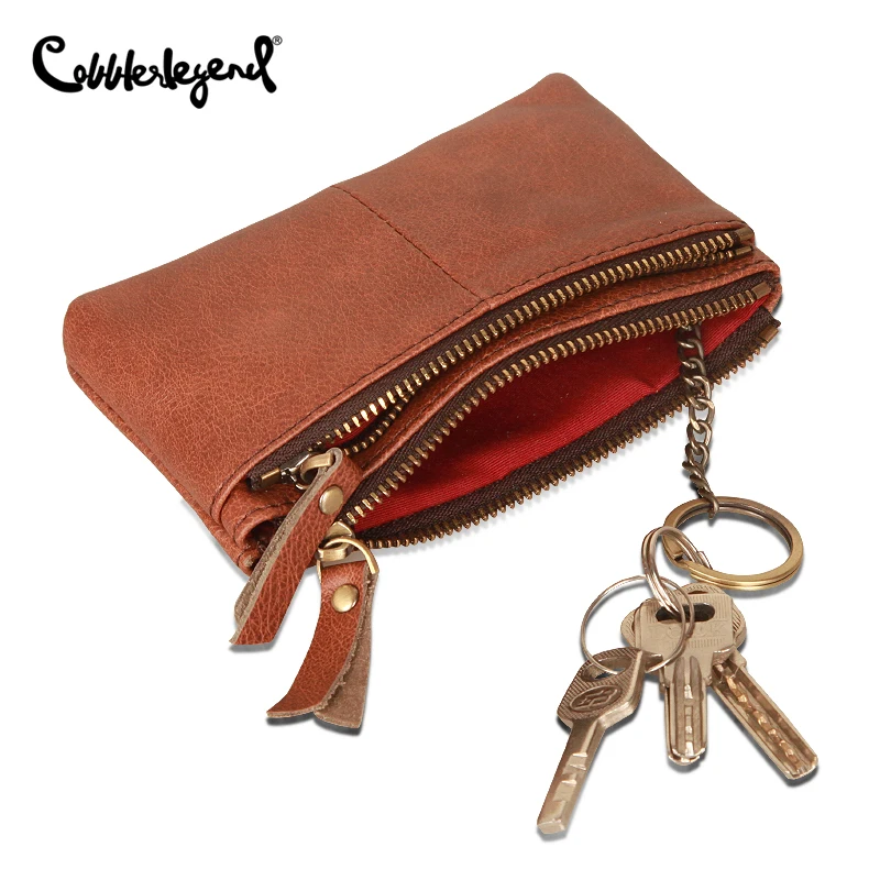 Retro Women's Leather Wallet Small Mini Card Holder Female Coin Bag Soft Leather Cowhide Casual Zipper Purse Quality Money Clips