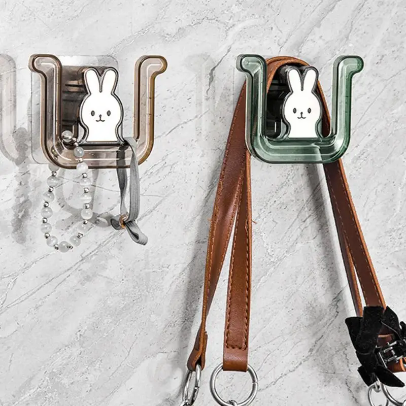 Cute Slipper Rack 8.3*4.5*7.5cm Storage Cute Bathroom Wall-mounted Hook Up Slipper Rack Punch-free Installation