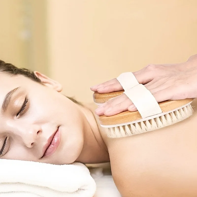 Spazzola per spa con setole naturali |   Per pelli bagnate e secche |   Massaggiatore per bagno morbido per la casa |   Strumento di esfoliazione e rilassamento delicato