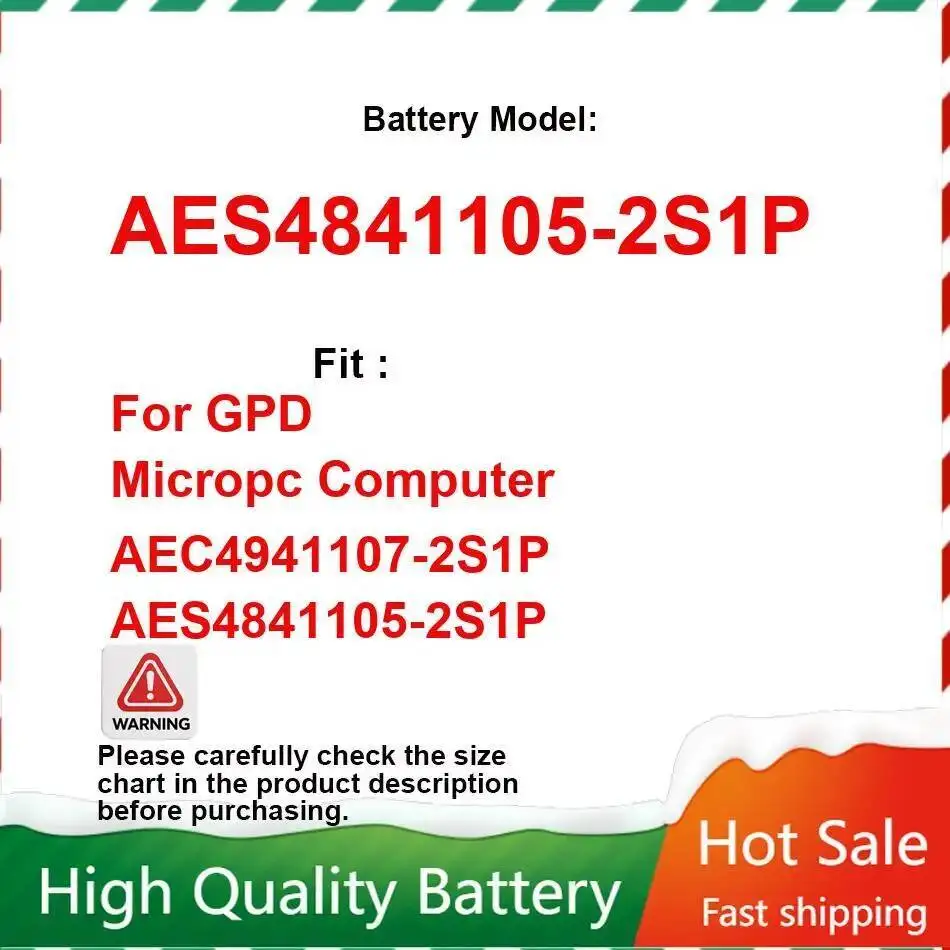 

Высокопроизводительный аккумулятор для ноутбука Gpd Micropc AEC4941107-2S1P AES4841105-2S1P 3100 мАч