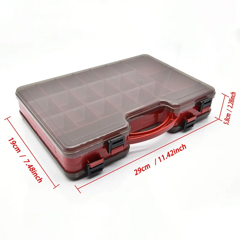 Double Sided Fishing Tackle Box fishing Accessories Tool Storage Boxes Fish Hook Lure Fake Bait Boxes For Carp Fishing Goods