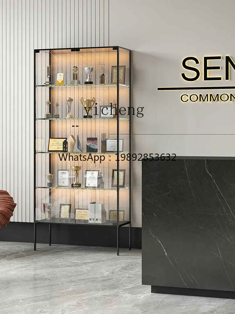 LYY  Display Stand Customized Jewelry Glass Display Cabinet Beauty Salon Cosmetics Sample Cabinet
