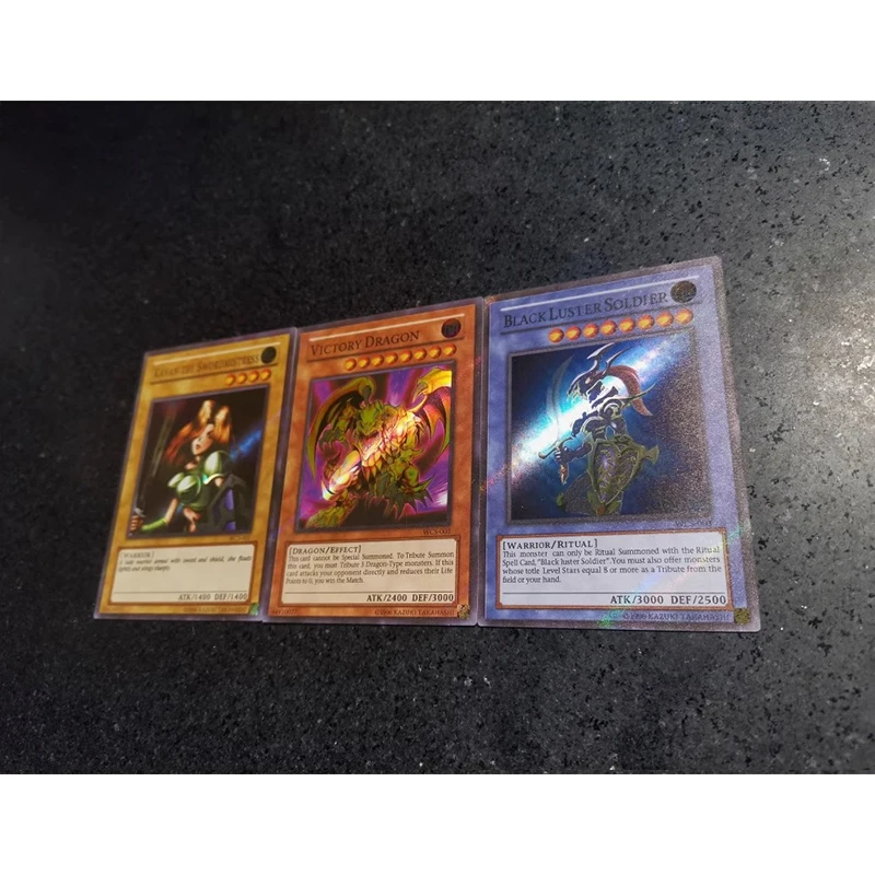 3PC/Set Yu-Gi-Oh Anime DIY ACG 2023 WCS Champion Prize Card Battle Game Toys Collectible Card Birthday Gift Black Magician Girl