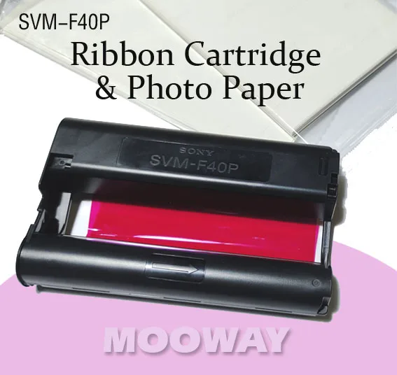 Ribbon Cartridge Photo Paper for SONY DPP-F series DPP-F40P DPP-F60P DPP-FP35 FP30 FP65 FP75 FP95 FP97 F800 SVM-F40P SVM-F60P