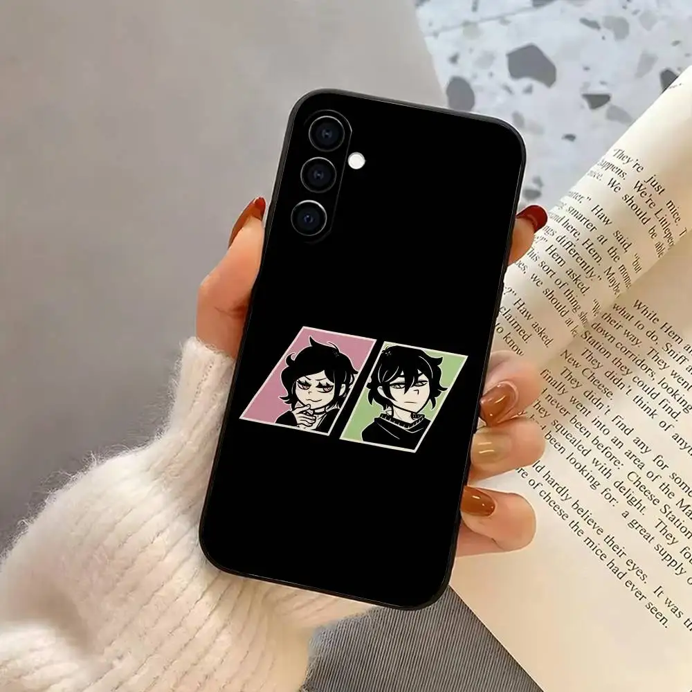 삼성 갤럭시 A73,A72,A71,A70,A53,A52,A51용 A-Andy L-leyLeyS 전화 케이스의 C-관, 부드러운 실리콘 블랙 커버