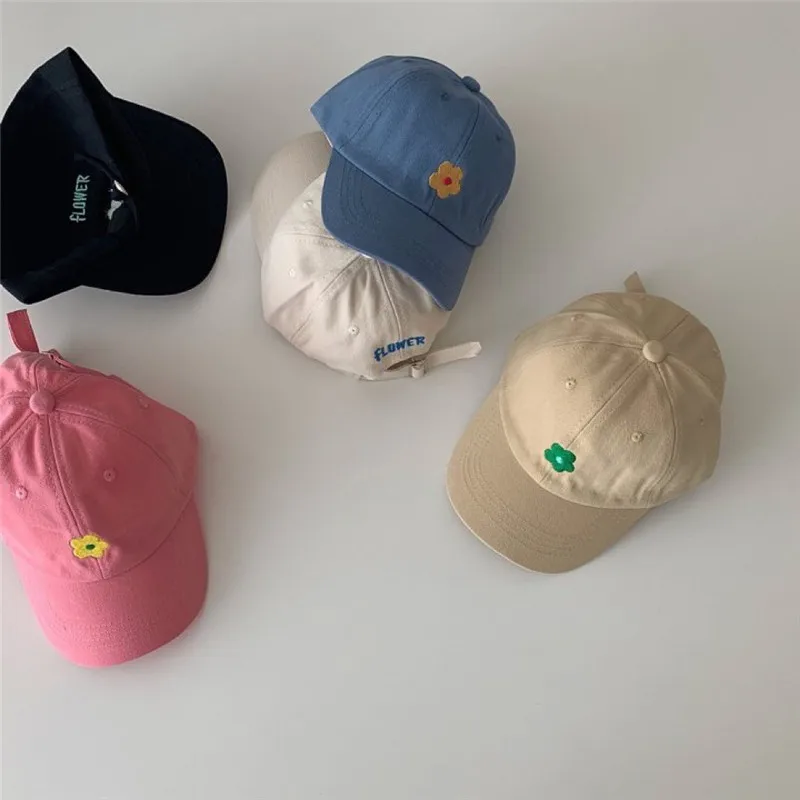 2024 New Baby Summer berretto da Baseball Cute Flower Pattern Baby Girl cappelli da sole Outdoor bambini cappello cotone bambini visiera regolabile