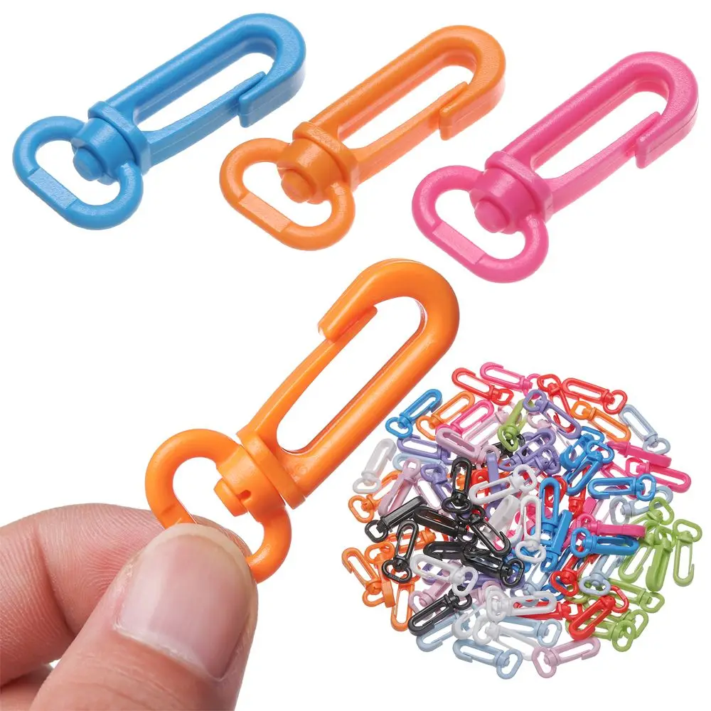 

10pcs Multicolor Plastic Buckles Camp Survival Gear EDC Keychain Clips Snap Spring Clasp Bottle Hooks Climbing Carabiners