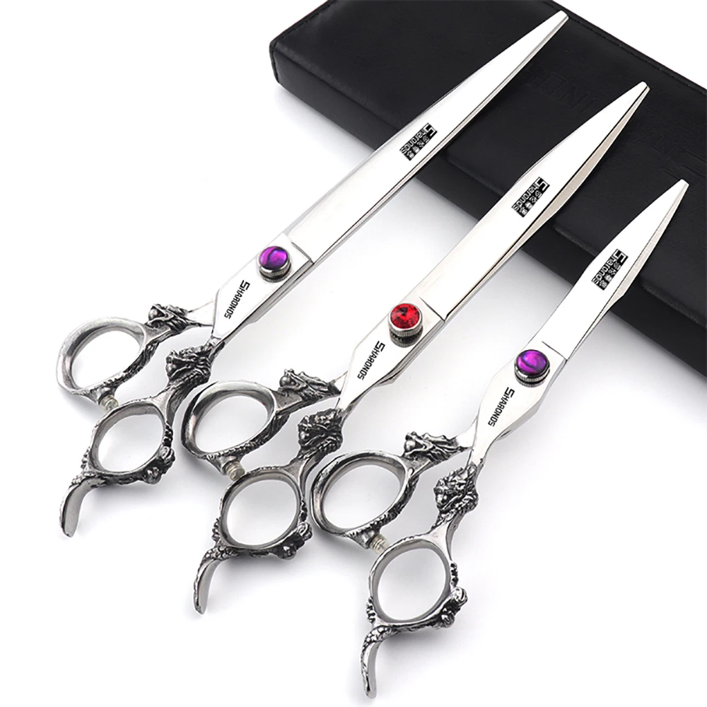 

6/7/7.5/8/9-inch hair clippers, professional and authentic flat cut teeth scissors set, hairstylist specific thinning scissors.