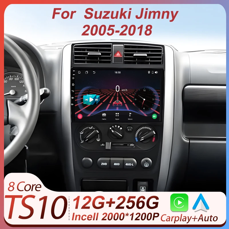 

Android 14 Car Radio Player For Suzuki Jimny 3 2005-2016 2017 2018 2019 Carplay Auto GPS Navi Stereo Head Unit DSP 5G Wifi BT