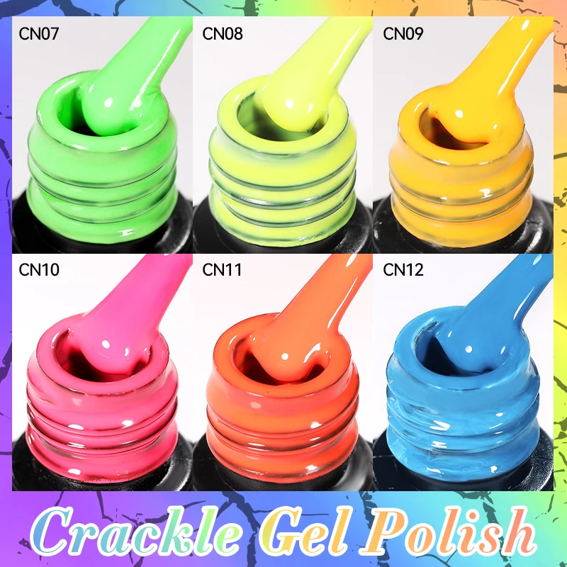 LILYCUTE 7 مللي طلاء أظافر جل فرقعة الفلورسنت برتقالي وردي أحمر شبه دائم نقع قبالة الهواء الجاف هلام الورنيش مسمار الفن مانيكير