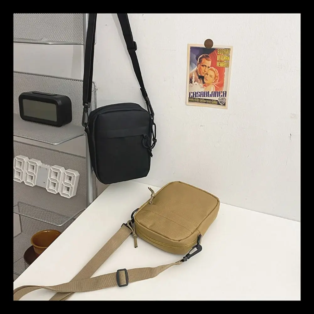 High Quality Oxford Cloth Crossbody Bags Black White Khaki Minimalists Shoulder Bag Long Shoulder Strap Tote Bag Men Women