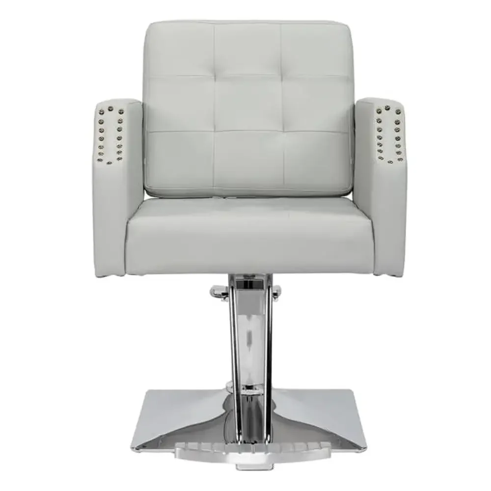 Heavy Duty Barber Salon Chair Hydraulic Pump Stylist Chair PVC Leather Comfortable Spa Chair Scratch Resistant Armrests Beauty