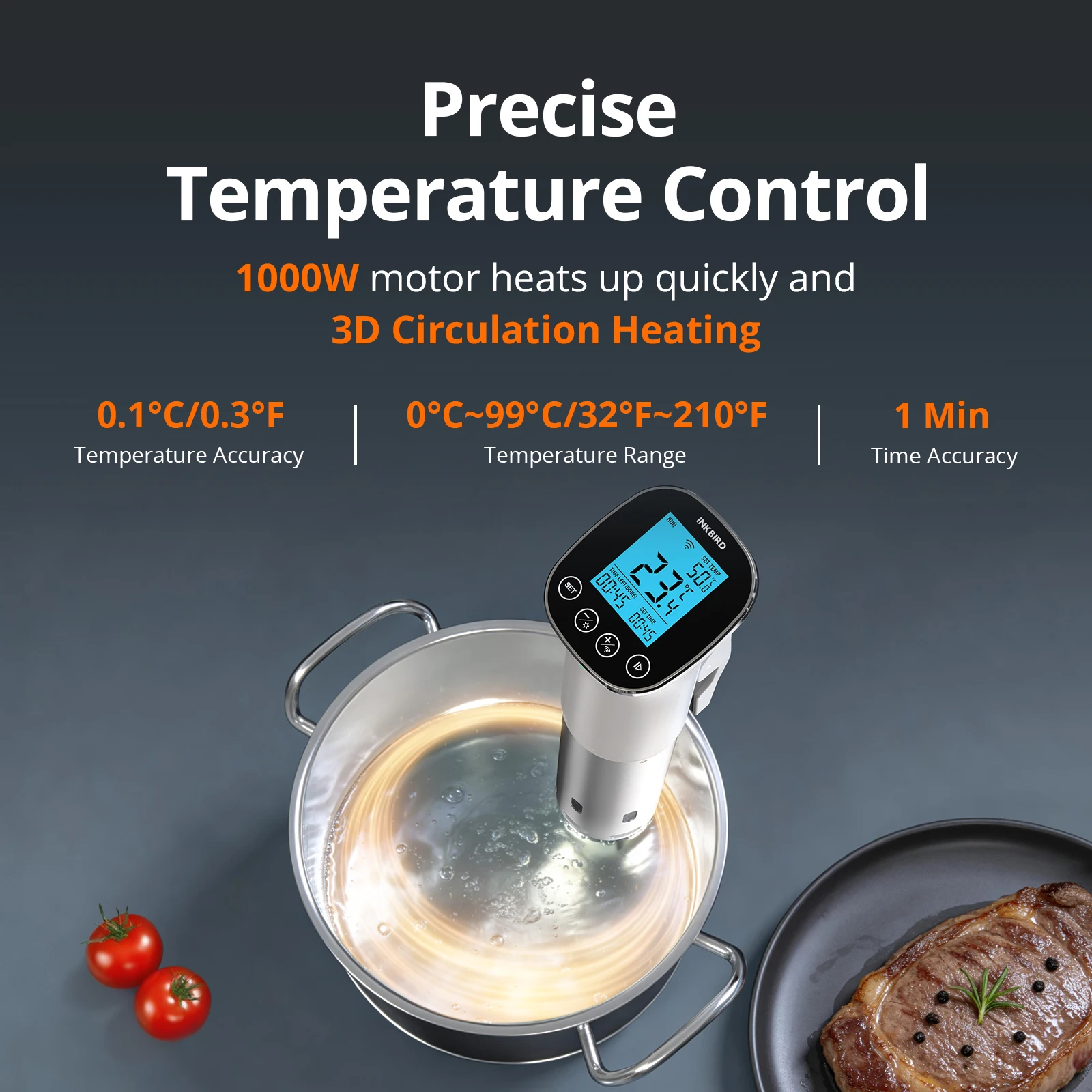 INKBIRD SSV-103-W 1000W WiFi S - огляд і ціна Digital Sous Vide Precision Cooker
