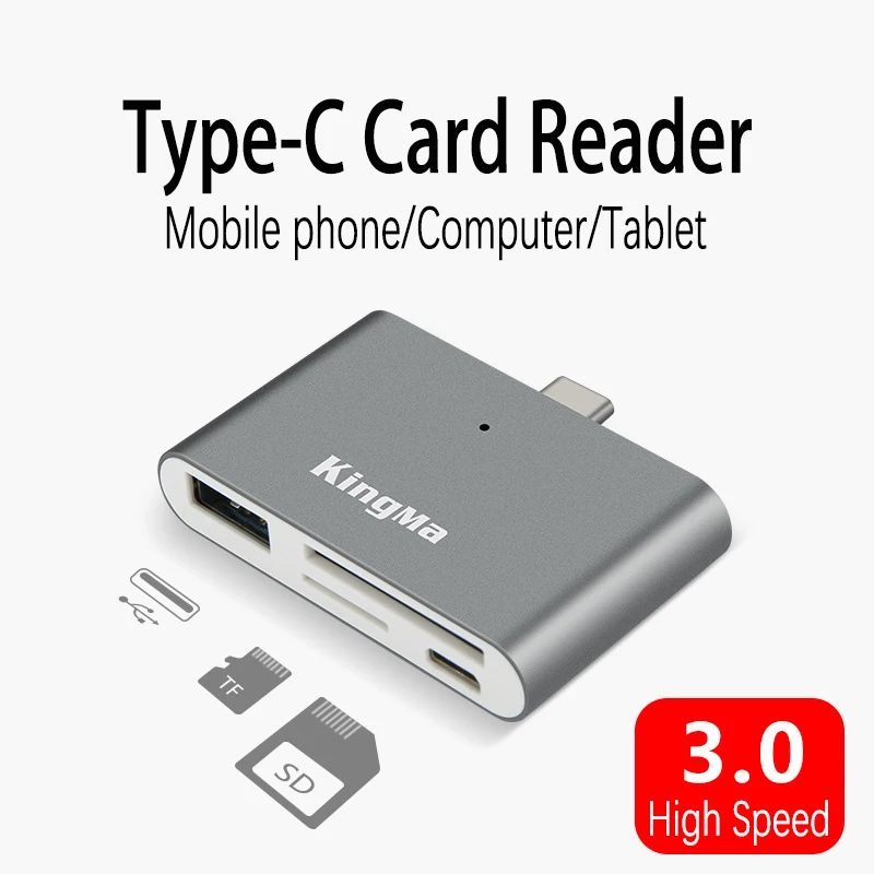 

UTHAI BMU008 Type-c Mobile Card Reader Android Otg All-in-one Multi-Function USB3.0 High-speed SD/TF Card Connection Peripheral