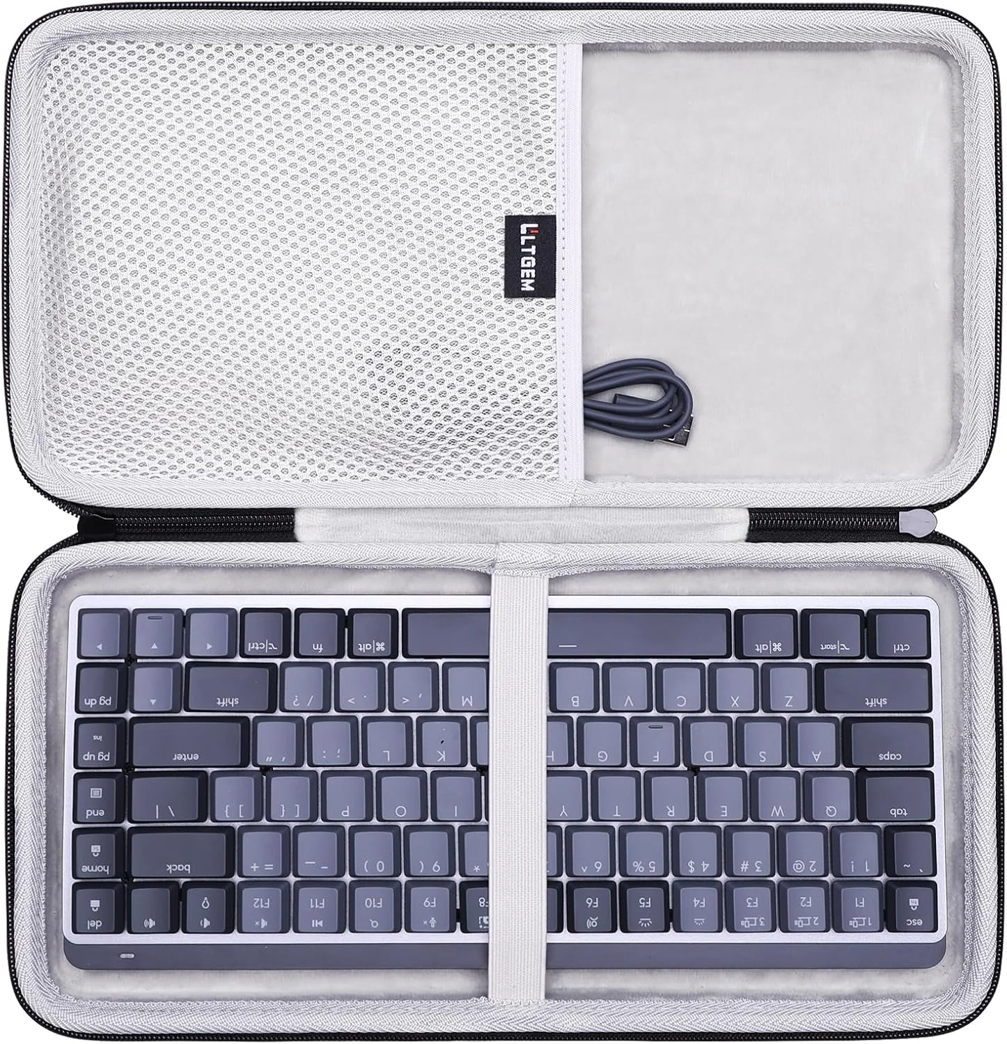 LTGEM-Hülle, kompatibel mit Logitech MX Mechanical Mini Wireless Illuminated Keyboard, Aufbewahrungstasche für Büro und Reisen