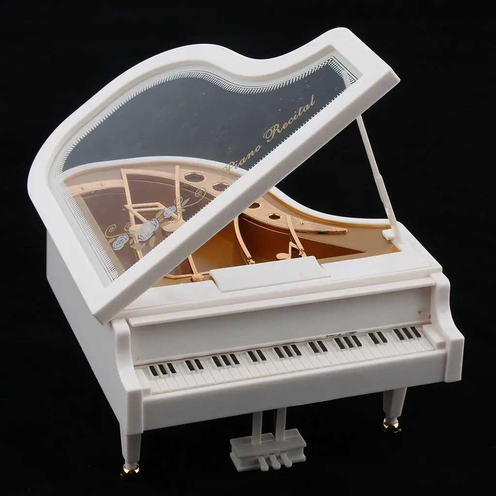 

Classic Piano Shape Music Box Mechanism Musical Boxes, Decoration on