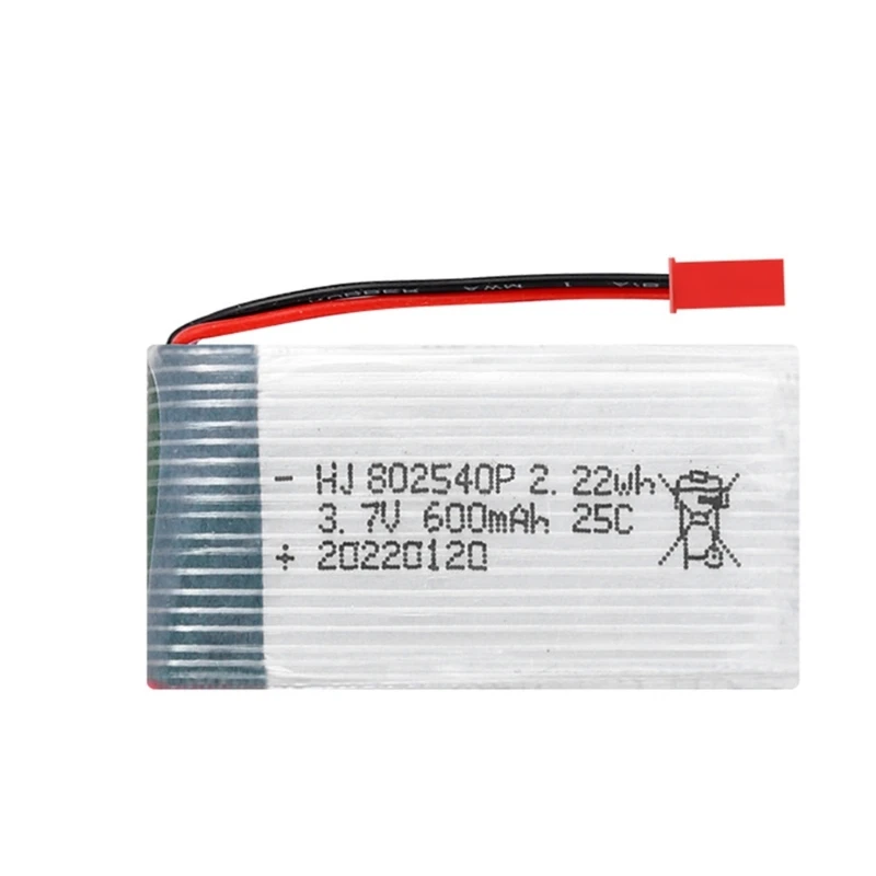 3.7V 600mAh 25C Lipo 802540P for SYMA X5C-1 Model Quadcopter Drones Toy 41QA