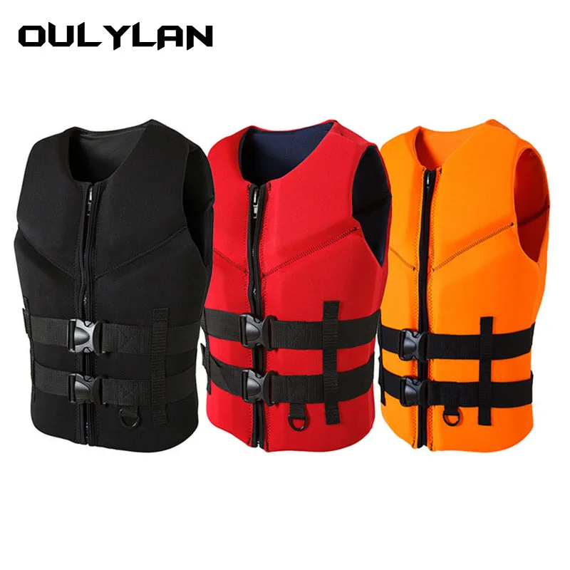 

Oulylan Outdoor Rafting Neoprene Life Jacket for Adult Swimming Snorkeling Wear fFishing Kayaking Boatin suit