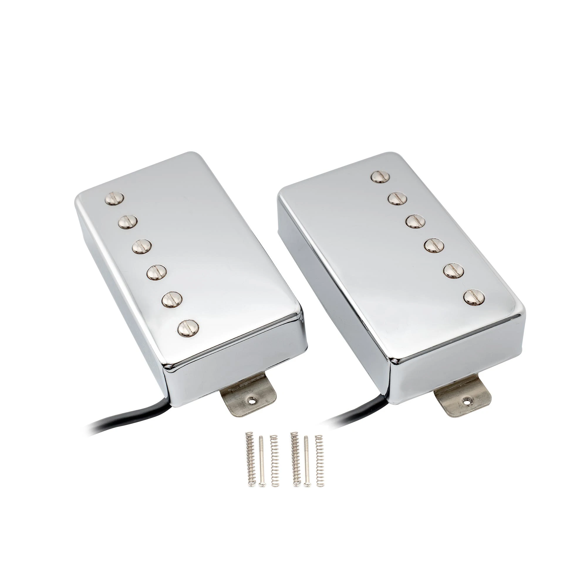 Artec LPA210 Alnico 5 Covered Humbucker Neck Bridge Pickups Set for Les Paul Style Electric Guitar, Chrome