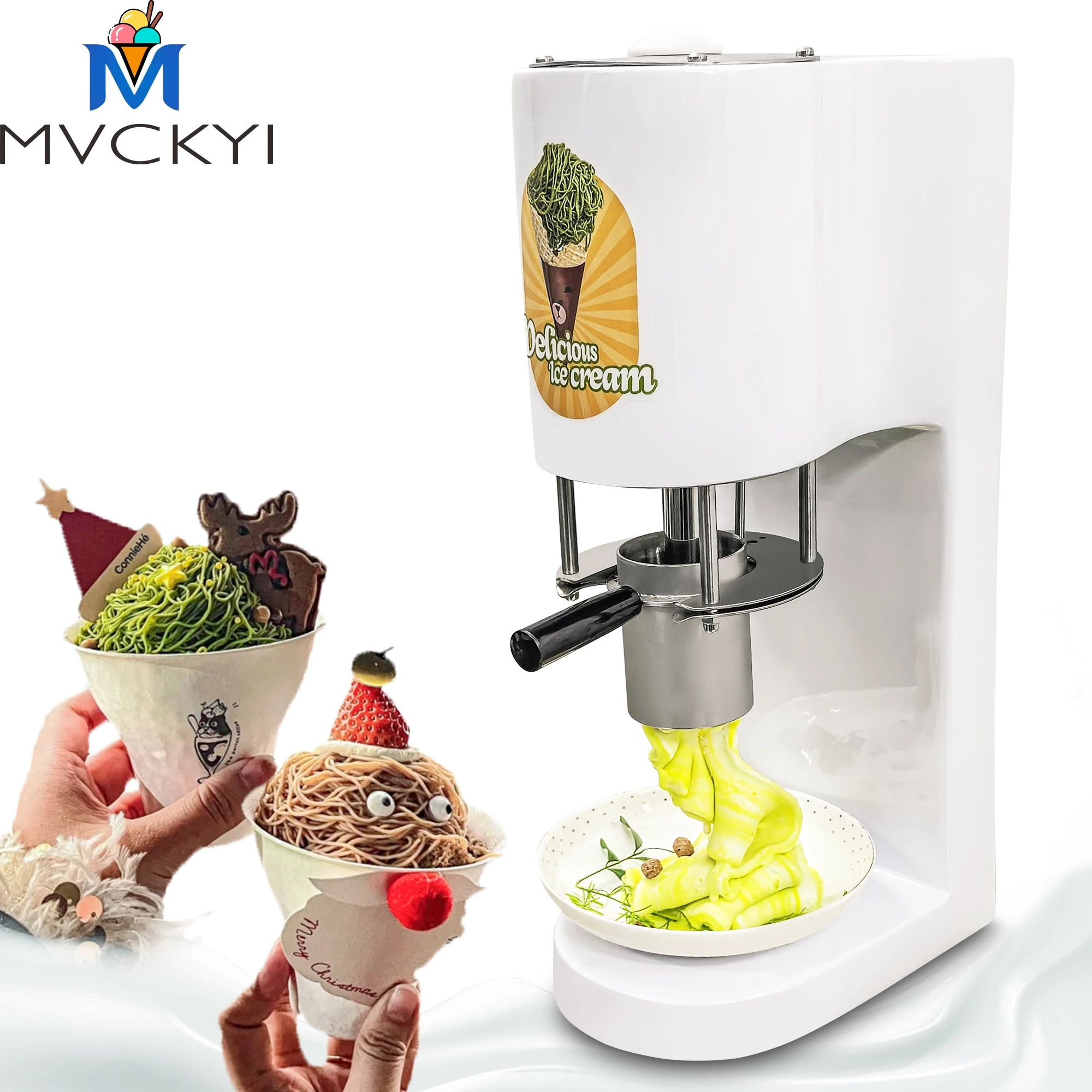 Mvckyi Hot Sale Spaghetti Ice Cream Machine In Germany Cheap 4 Kind Noodles Shaping Machine For Sale