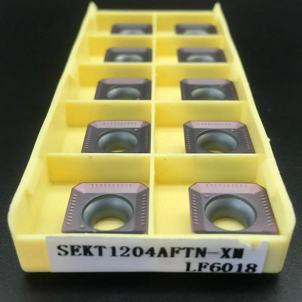 10pcs SEKT1204AFTN-XM LF6018 Fraisage insert Carbure inserts Pour Acier Inoxydable